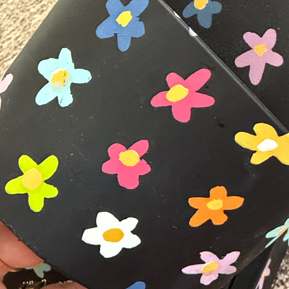 Melissa and Larroude Colorful Floral Slide Sandals - Picture 4 of 5